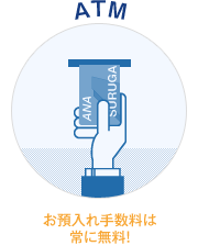 ATM お預け入れ手数料は常に無料！