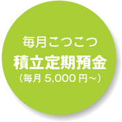 毎月こつこつ  積立定期預金  （毎月　5,000　円〜）