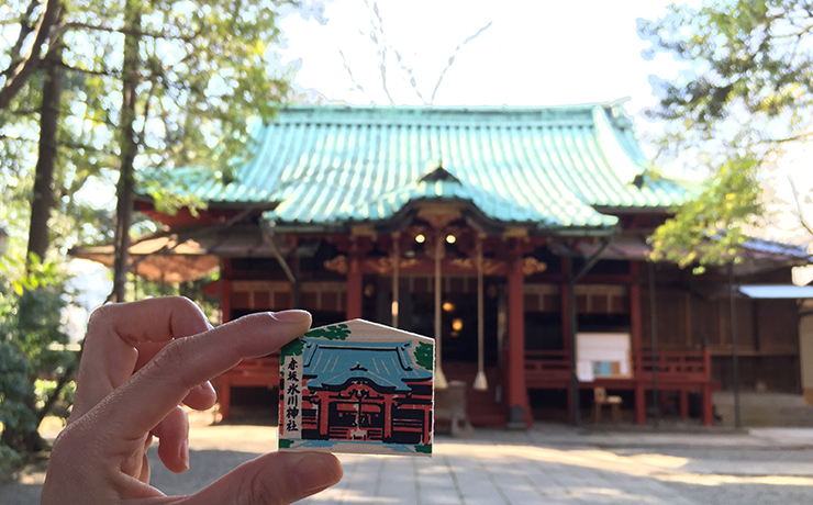 赤坂氷川神社とミニ絵馬