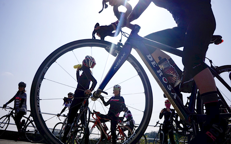 自転車ツーリングの様子