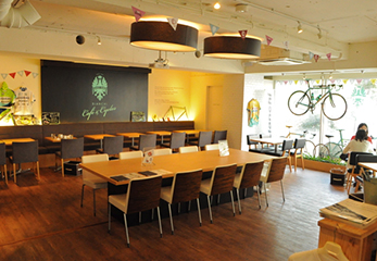 Bianchi Cafe&Cycles店内