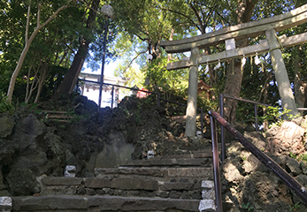 多摩川浅間神社 階段