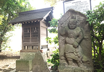 葛西神社 鍾馗（しょうき）様の石像