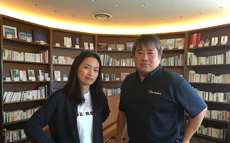 自転車競技選手・西加南子さんとデローザジャパン水口真二さん