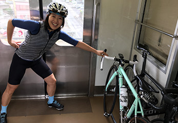 サイクルトレイン 車内