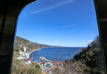 伊豆北川駅ホームからの眺望