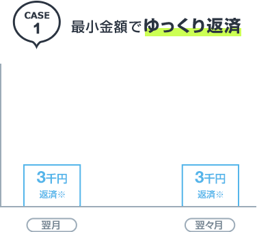 CASE1 最小金額でゆっくり返済