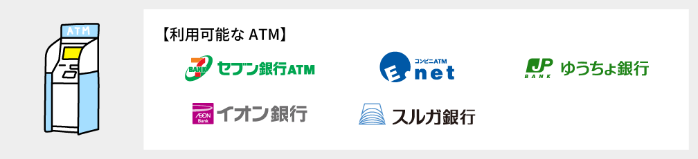 ご利用いただけるATM