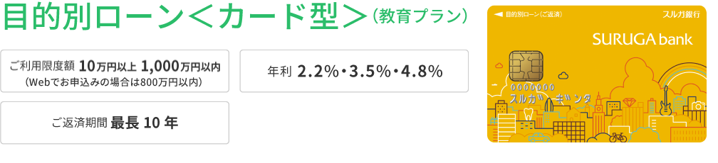 目的別ローン＜カード型＞（教育プラン）