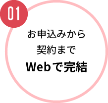 お申込みから契約までWebで完結