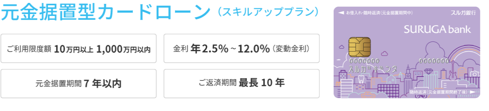 元金据置型カードローン(スキルアッププラン)
