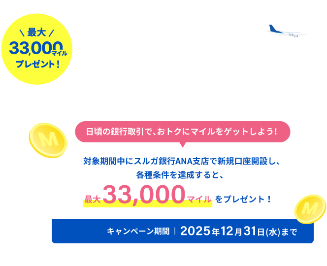 スルガ銀行ＡＮＡ支店 新規口座開設キャンペーン
